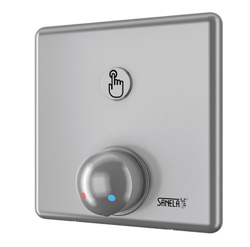 SANELA sprchová elektronická piezo baterie, napájení z baterie, s tělesem, nerez SLS 02PB Obrázek - Hlavní obrázek