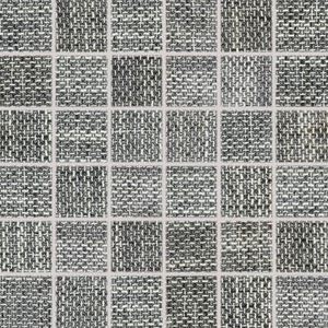 RAKO NEXT mozaika 30x30(5x5) cm, lepená na síti, mat reliéf, tmavě šedá