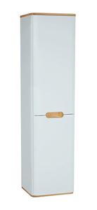 VITRA SENTO vysoká skříňka 40x35x157,5 cm, 2 dvířka, panty vlevo, s košem, white mat