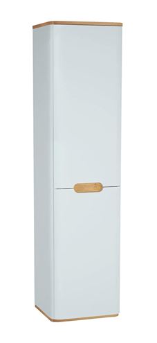 VITRA SENTO vysoká skříňka 40x35x157,5 cm, 2 dvířka, panty vlevo, s košem, white mat 60854 Obrázek - Hlavní obrázek