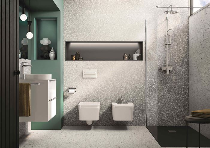 ROCA INSPIRA SQUARE závěsné WC, Rimless splachování A346537000 Obrázek - fotka