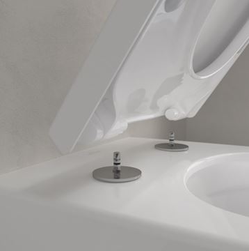 VILLEROY & BOCH VERITY EXCLUSIVE závěsné WC, se SoftClosing sedátkem, TwistFlush splachování, CeramicPlus, alpská bílá 4673TSR1 Obrázek - fotka