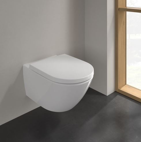 VILLEROY & BOCH VERITY EXCLUSIVE závěsné WC, se SoftClosing sedátkem, TwistFlush splachování, CeramicPlus, alpská bílá 4673TSR1 Obrázek - fotka