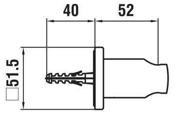 LAUFEN CITY nástěnný držák ruční sprchy, chrom HF504774100000 Technický nákres
