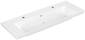 VILLEROY & BOCH VERITY EXCLUSIVE umyvadlo 130 cm, se 2 otvory pro baterie a přepadem, alpská bílá