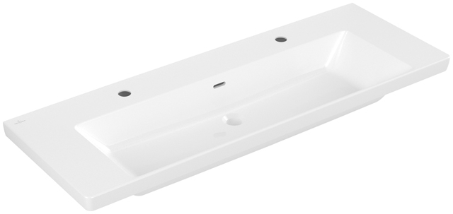 VILLEROY & BOCH VERITY EXCLUSIVE umyvadlo 130 cm, se 2 otvory pro baterie a přepadem, CeramicPlus, alpská bílá 5A30D4R1 Obrázek - Hlavní obrázek