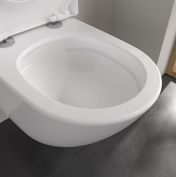 VILLEROY & BOCH VERITY EXCLUSIVE závěsné WC, se SoftClosing sedátkem, TwistFlush splachování, alpská bílá 4673TS01 Obrázek - fotka