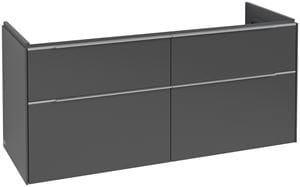 VILLEROY & BOCH VERITY EXCLUSIVE skříňka pod dvojumyvadlo 127,2x47,8x57,6 cm, 4 zásuvky, Graphite
