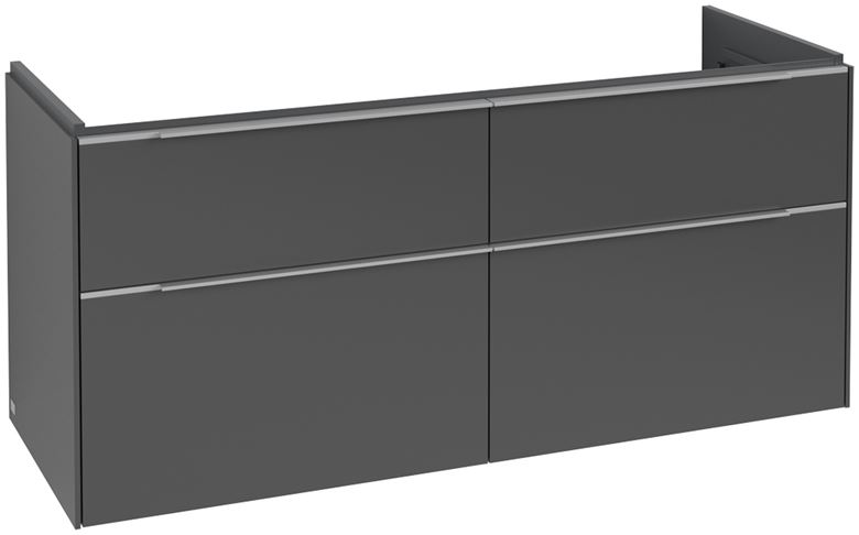 VILLEROY & BOCH VERITY EXCLUSIVE skříňka pod dvojumyvadlo 127,2x47,8x57,6 cm, 4 zásuvky, Graphite C25700VR Obrázek - Hlavní obrázek