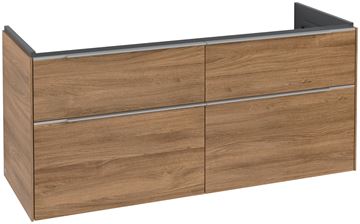 VILLEROY & BOCH VERITY EXCLUSIVE skříňka pod dvojumyvadlo 127,2x47,8x57,6 cm, 4 zásuvky, Kansas Oak