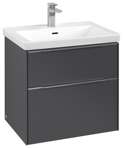 VILLEROY & BOCH VERITY EXCLUSIVE skříňka pod umyvadlo 77,2x47,8x57,6 cm, 2 zásuvky, Graphite C26000VR Obrázek - fotka