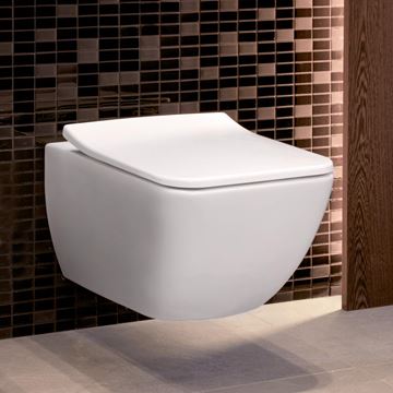 VILLEROY & BOCH VENTICELLO závěsné WC, DirectFlush splachování, CeramicPlus, alpská bílá 4611R0R1 Obrázek - fotka