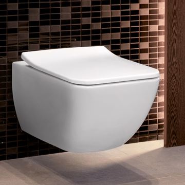 VILLEROY & BOCH VENTICELLO závěsné WC, se SoftClosing sedátkem, DirectFlush splachování, alpská bílá 4611RS01 Obrázek - fotka