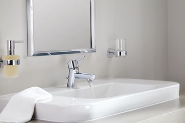 GROHE ESSENTIALS nástěnný pohárek, sklo, chrom 40447001 Obrázek - fotka