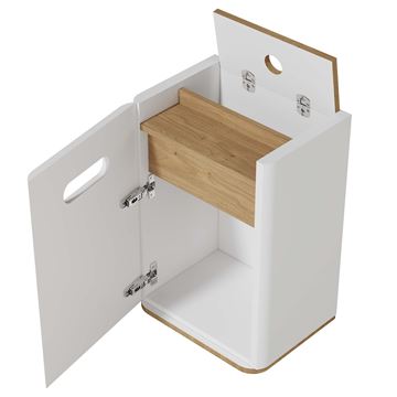 VITRA SENTO nízká skříňka 40x29,5x58 cm, 1 dvířka, panty vlevo, matná bílá 60882 Obrázek - fotka