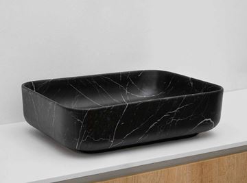 RIHO LIVIT umyvadlo na desku 50 cm, bez přepadu, černý mramor W031006M01 Obrázek - fotka