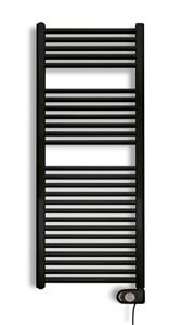 CONCEPT 150 koupelnový radiátor 1200/600, elektrický, s topnou tyčí, matná černá 9205