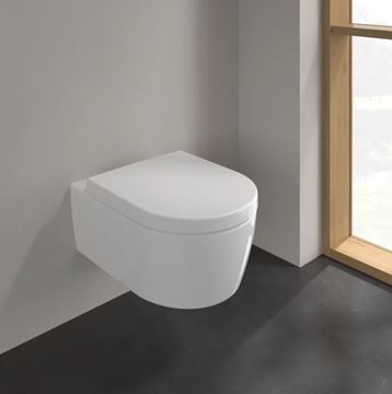 VILLEROY & BOCH AVENTO závěsné WC, se SoftClosing sedátkem, DirectFlush splachování, CeramicPlus, alpská bílá 5656HRR1 Obrázek - fotka