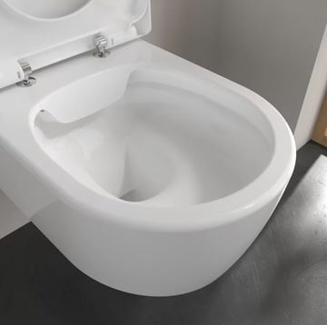 VILLEROY & BOCH AVENTO závěsné WC, se SoftClosing sedátkem, DirectFlush splachování, CeramicPlus, alpská bílá 5656HRR1 Obrázek - fotka