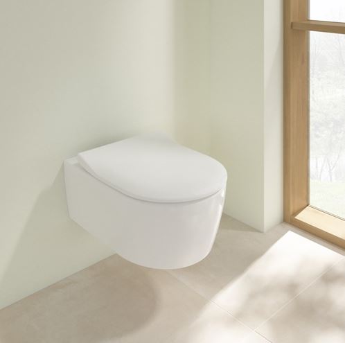 VILLEROY & BOCH AVENTO závěsné WC, se SoftClosing sedátkem, DirectFlush splachování, alpská bílá 5656RS01 Obrázek - fotka