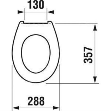 JIKA BABY dětské WC sedátko, bez poklopu, růžová H8970373240001 Technický nákres