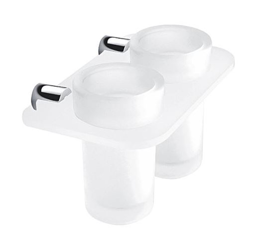 NIMCO BORMO nástěnné pohárky, sklo, chrom BR X3-58DW-26 Obrázek - Hlavní obrázek