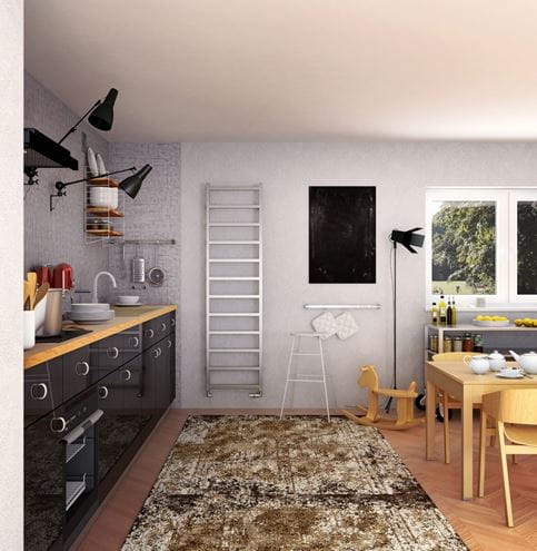 ISAN MELODY GRADDA INOX ELEKTRO koupelnový radiátor 1740/500, topná tyč s regulátorem, nerez DXGR18400500MK81- Obrázek - fotka