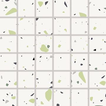 RAKO SPECTRA mozaika 30x30(5x5) cm, lepená na síti, mat, vícebarevná, zelená
