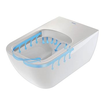 DURAVIT HAPPY D.2 závěsné WC pro bidetové sedátko SensoWash, Rimless splachování 2550590000 Obrázek - fotka