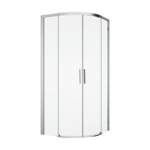 RONAL DIVERA D22SRB sprchový kout 100x100 cm, R550, posuvné dveře, aluchrom/čiré sklo