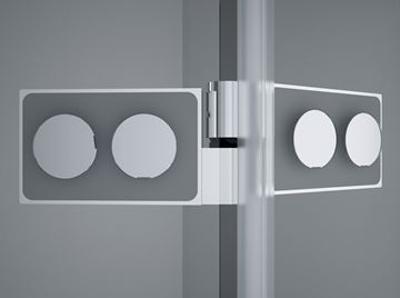 RONAL PUR PU4 sprchový kout 90x200 cm, R500, křídlové dveře, aluchrom/čiré sklo PU4 50 SM1 10 07 Obrázek - fotka