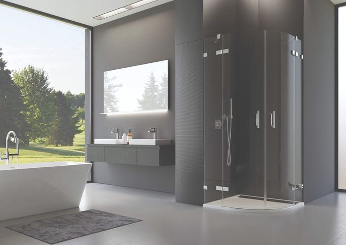 RONAL PUR PU4 sprchový kout 90x200 cm, R500, křídlové dveře, aluchrom/čiré sklo PU4 50 SM1 10 07 Obrázek - fotka