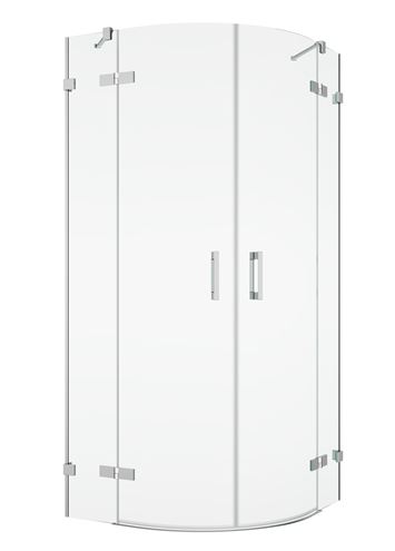 RONAL PUR PU4 sprchový kout 90x200 cm, R500, křídlové dveře, aluchrom/čiré sklo PU4 50 SM1 10 07 Obrázek - Hlavní obrázek