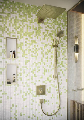 HANSGROHE UNICA S PURO sprchová tyč 1008 mm s držákem ruční sprchy, hadice, kartáčovaný bronz 28631140 Obrázek - fotka
