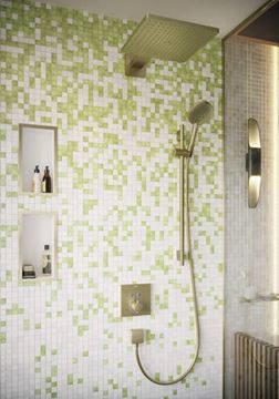 HANSGROHE UNICA S PURO sprchová tyč 1008 mm s držákem ruční sprchy, hadice, kartáčovaný bronz 28631140 Obrázek - fotka