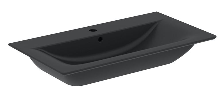 IDEAL STANDARD CONNECT AIR umyvadlo 84 cm, s otvorem pro baterii a přepadem, matná černá E0279V3 Obrázek - Hlavní obrázek