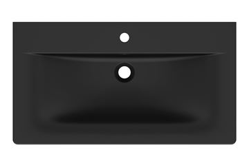 IDEAL STANDARD CONNECT AIR umyvadlo 84 cm, s otvorem pro baterii a přepadem, matná černá E0279V3 Obrázek - fotka