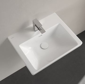 VILLEROY & BOCH SUBWAY 3.0 umyvadlo 55 cm, s otvorem pro baterii a přepadem, alpská bílá 4A705501 Obrázek - fotka