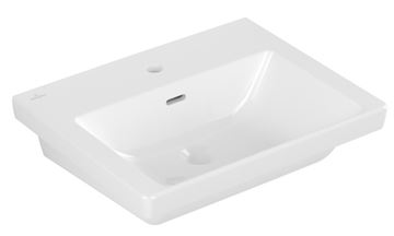 VILLEROY & BOCH SUBWAY 3.0 umyvadlo 55 cm, s otvorem pro baterii a přepadem, alpská bílá