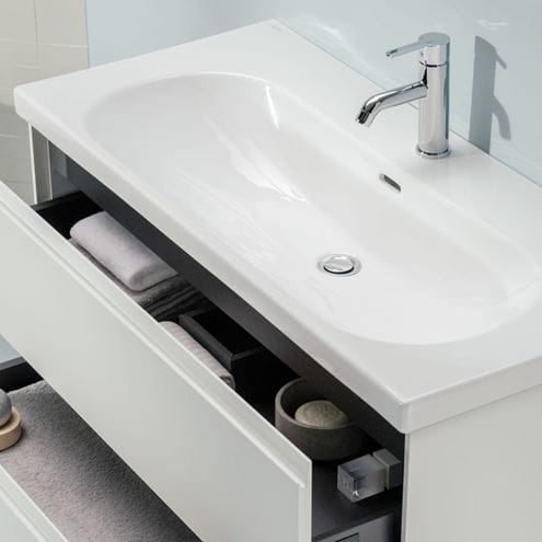 LAUFEN LUA umyvadlo 80 cm, s otvorem pro baterii a přepadem H8100870001041 Obrázek - fotka