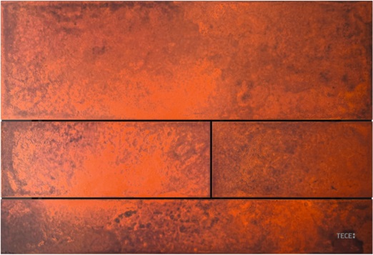TECE SQUARE II ovládací tlačítko pro dvě splachování, kov, Corten 9240845 Obrázek - Hlavní obrázek