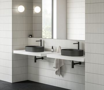 RAVAK ELEGANTA umyvadlová stojánková baterie, EcoFlow, matná černá X070291 Obrázek - fotka