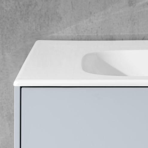 VILLEROY & BOCH FINION umyvadlo na desku 80 cm, s otvorem pro baterii a přepadem, CeramicPlus, alpská bílá 416484R1 Obrázek - fotka