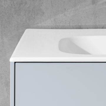 VILLEROY & BOCH FINION umyvadlo na desku 80 cm, s otvorem pro baterii a přepadem, CeramicPlus, alpská bílá 416484R1 Obrázek - fotka