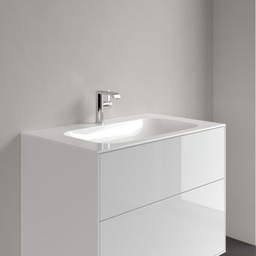 VILLEROY & BOCH FINION umyvadlo na desku 80 cm, s otvorem pro baterii a přepadem, CeramicPlus, alpská bílá 416484R1 Obrázek - fotka