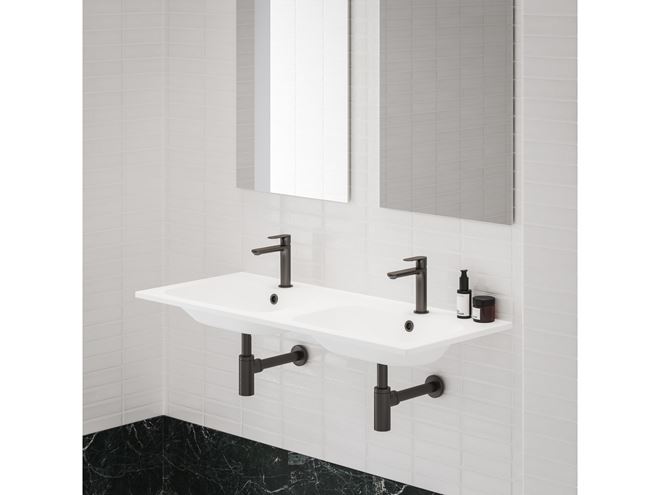 RAVAK designový sifon k umyvadlu DN32, s převlečnou maticí 5/4, kartáčovaný grafit X01834 Obrázek - fotka