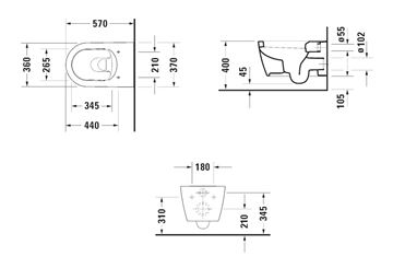DURAVIT ME BY STARCK závěsné WC, HygieneGlaze 2528092000 Obrázek - fotka