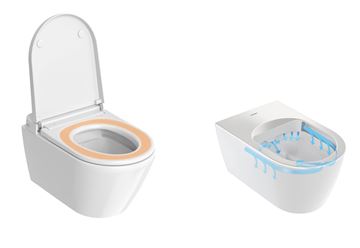 DURAVIT SENSOWASH D-NEO závěsné WC compact, s bidetovým SoftClose sedátkem, Rimless splachování, HygieneGlaze 654000012004300 Obrázek - fotka