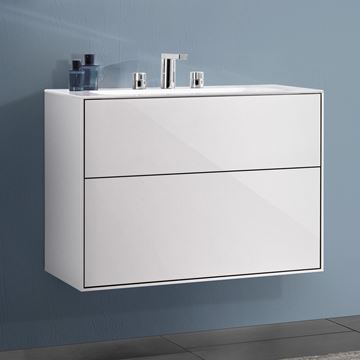 VILLEROY & BOCH FINION skříňka pod umyvadlo 79,6x49,8x59,1 cm, 2 zásuvky, Push-open, Glossy White Lacquer F01000GF Obrázek - fotka