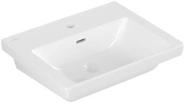 VILLEROY & BOCH SUBWAY 3.0 umyvadlo 55 cm, s otvorem pro baterii a přepadem, alpská bílá